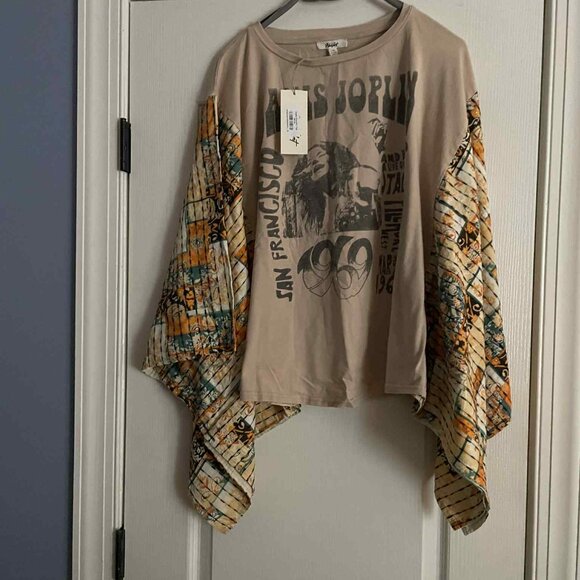 Blue Velvet Janis Joplin Poncho Top - NWT - Size L/XL - Picture 2 of 2